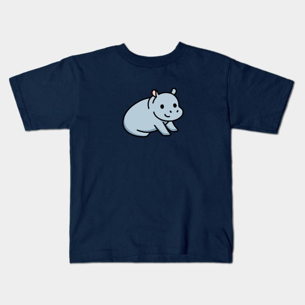 Hippo Kids T-Shirt by littlemandyart